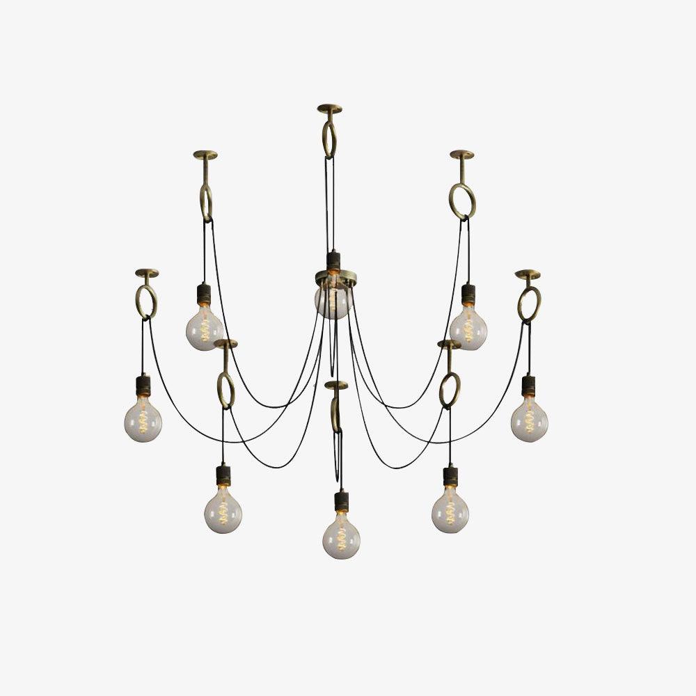 Lustra Chandelier Industrial Spider Bulb Hanging - Letslighting