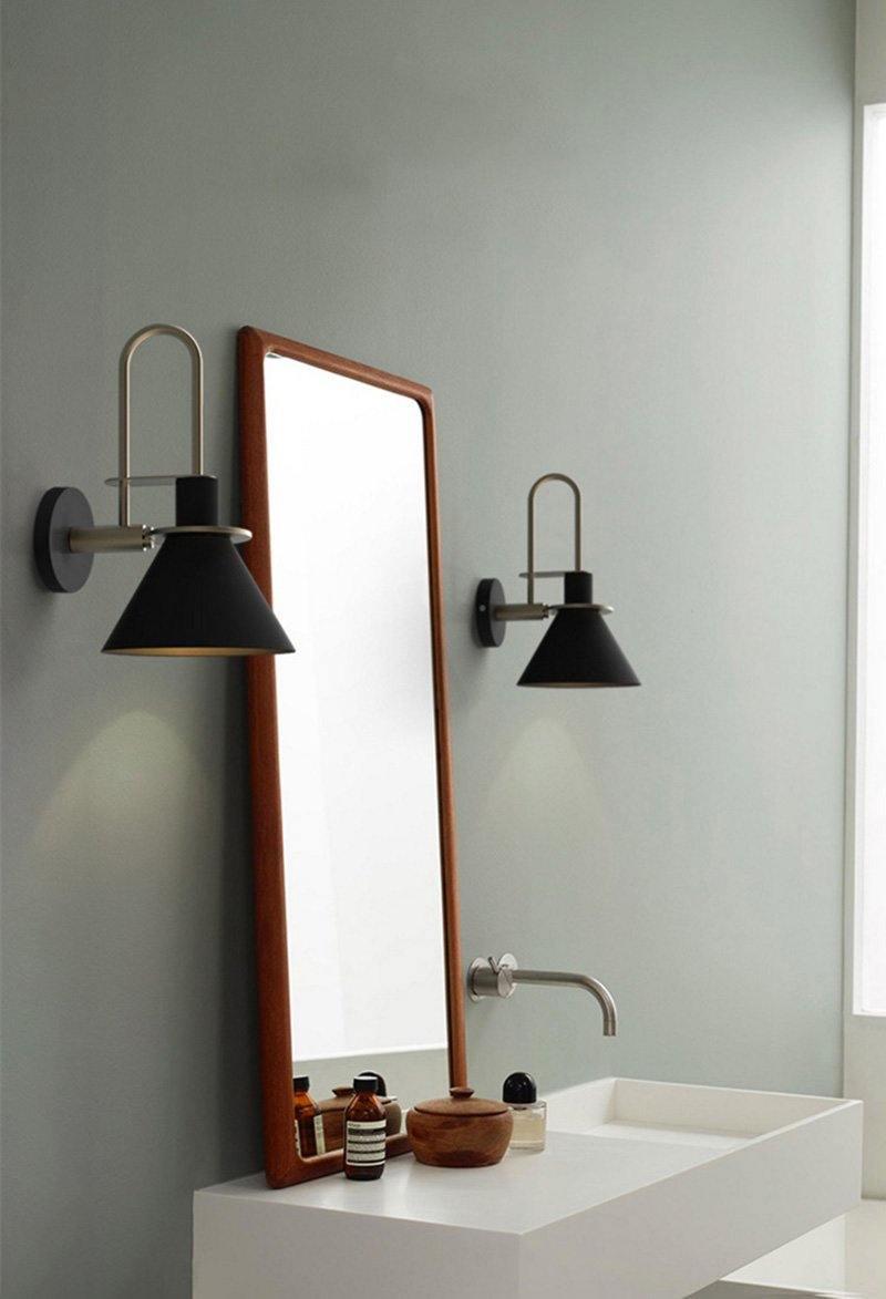 Lustra Wall Lamp Black Gold Minimalist - Letslighting