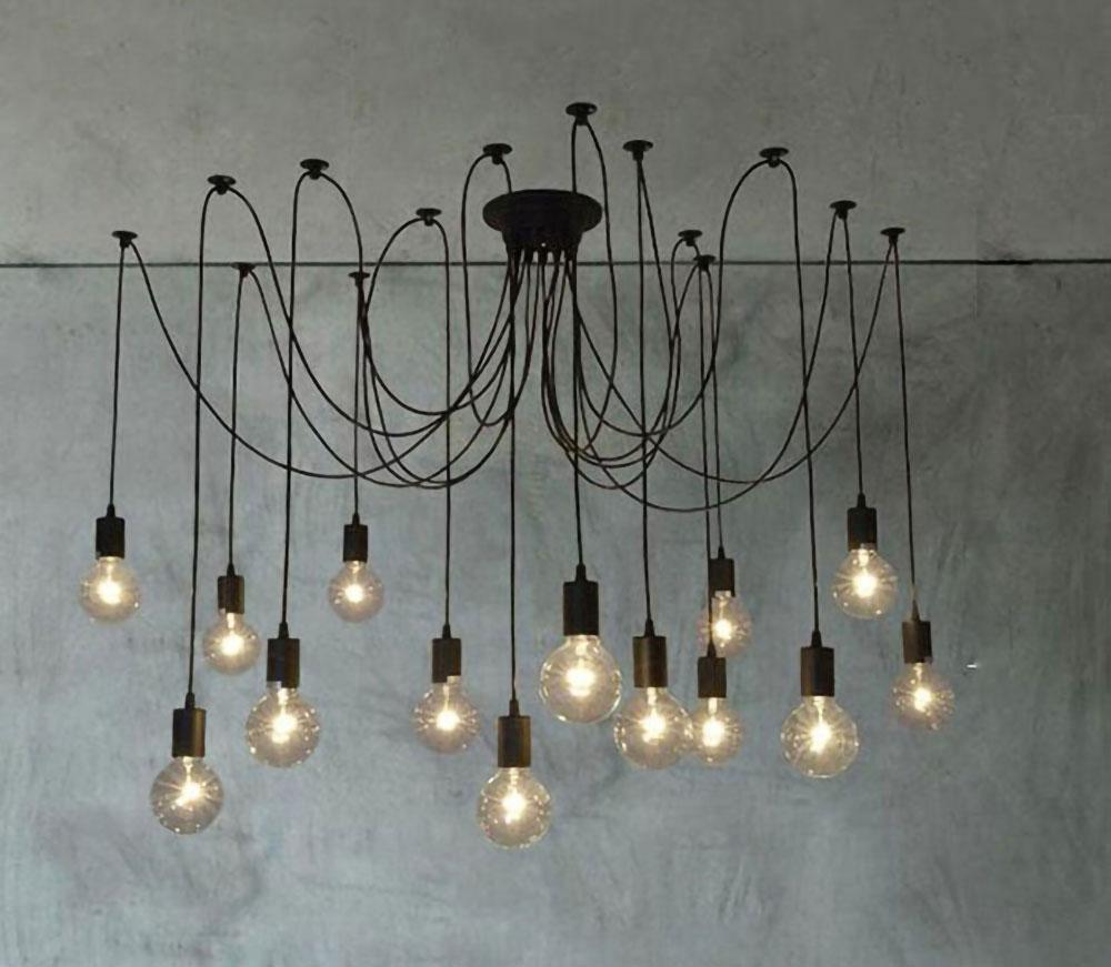 Lustra Chandelier Spider Cable Industrial - Letslighting