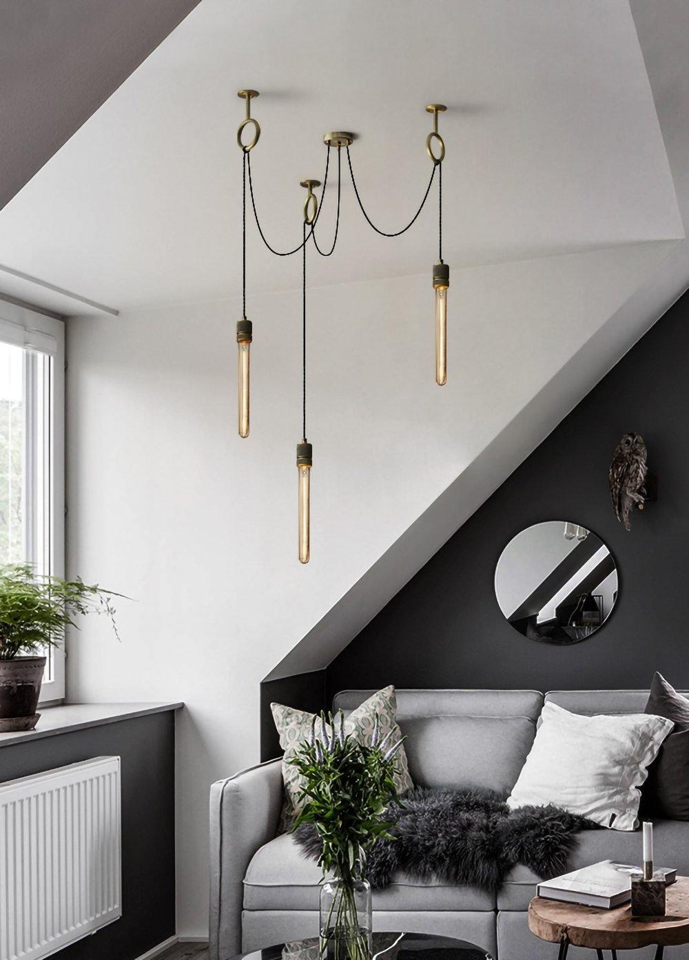 Lustra Chandelier Industrial Spider Bulb Hanging - Letslighting