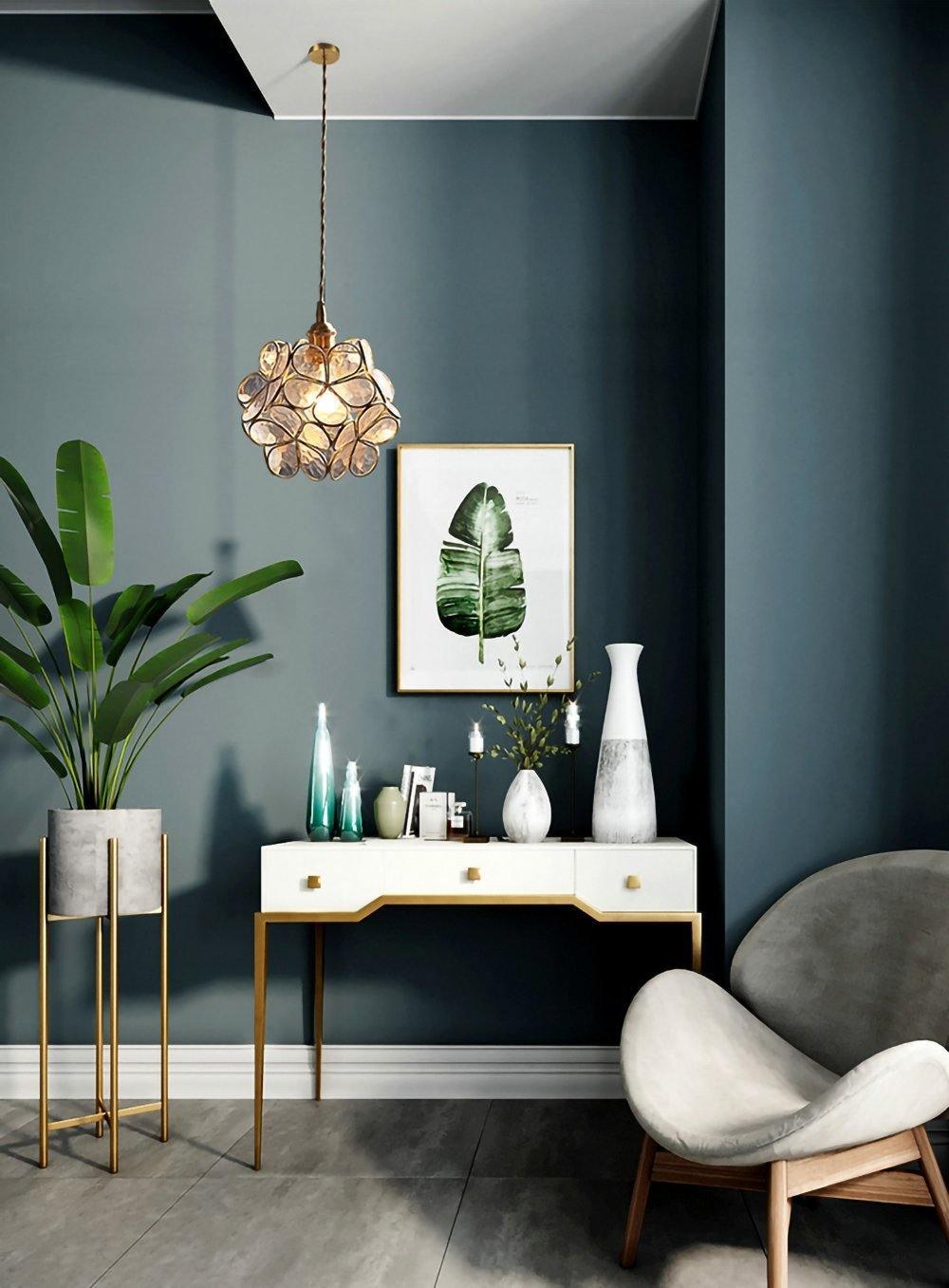 Lustra Pendant Lamp Glass Petal Shaped Kitchen - Letslighting