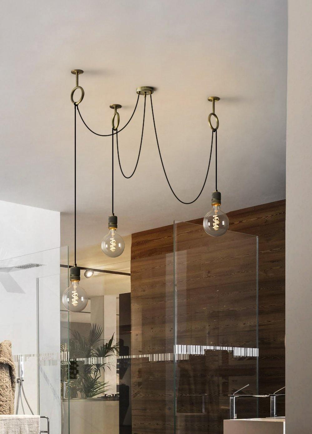 Lustra Chandelier Industrial Spider Bulb Hanging - Letslighting