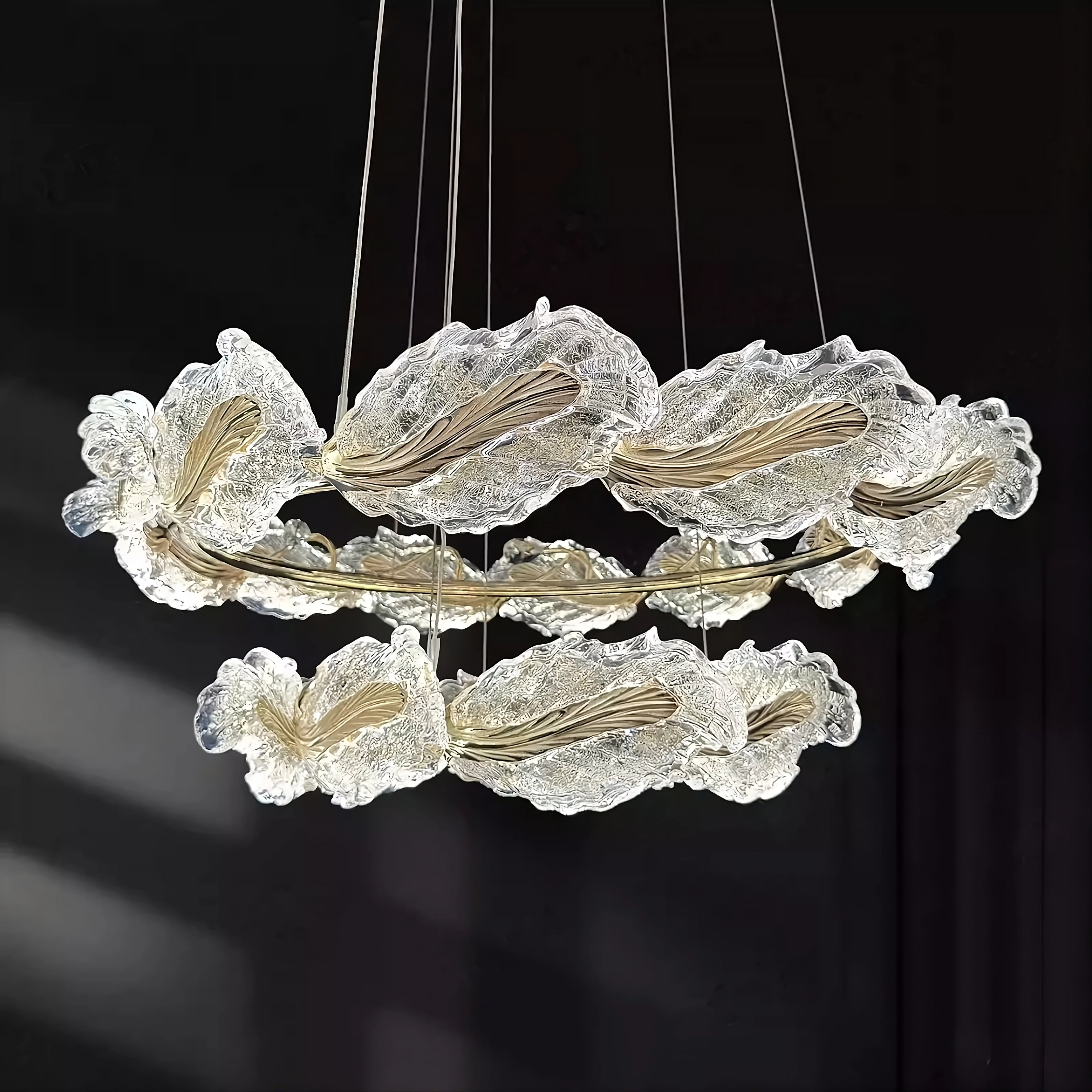 Vitrisa Luxury Leaf Chandelier