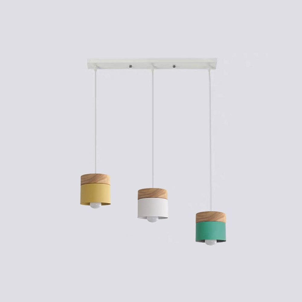 Valentina Modern Can Shape /Wood Pendant Light - Letslighting