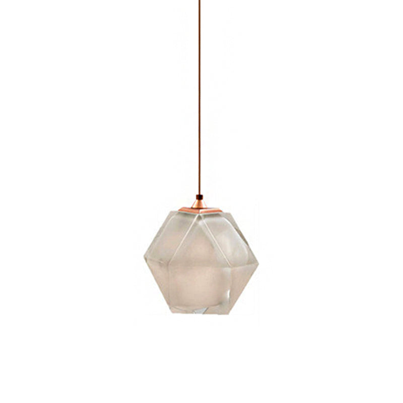 Valentina Polyhedron LED Pendant Light Metal/Glass Kitchen Island - Letslighting