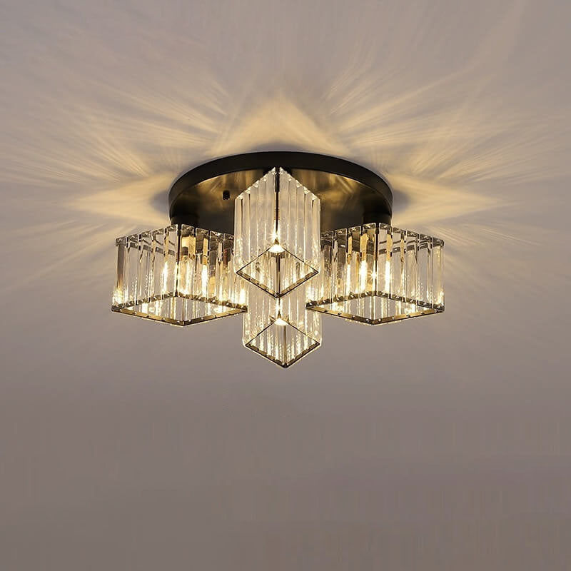Kristy Modern Ceiling Light Crystal Living Room - Letslighting