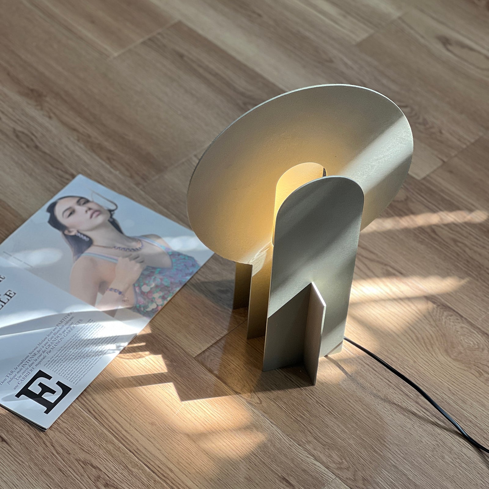 Arch Modern Stainless Steel & Marble Table Lamp