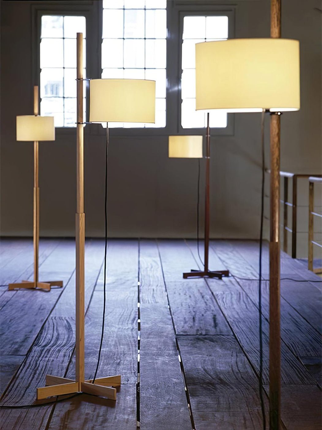Torna Wood Fabric Floor Lamp - Letslighting