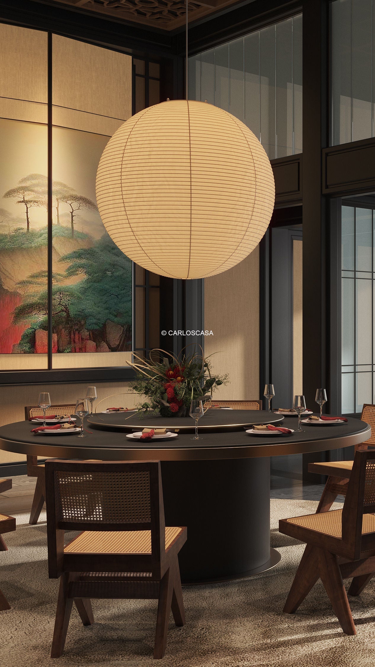 Lustra Pendant Lamp Paper for Living Room - Letslighting