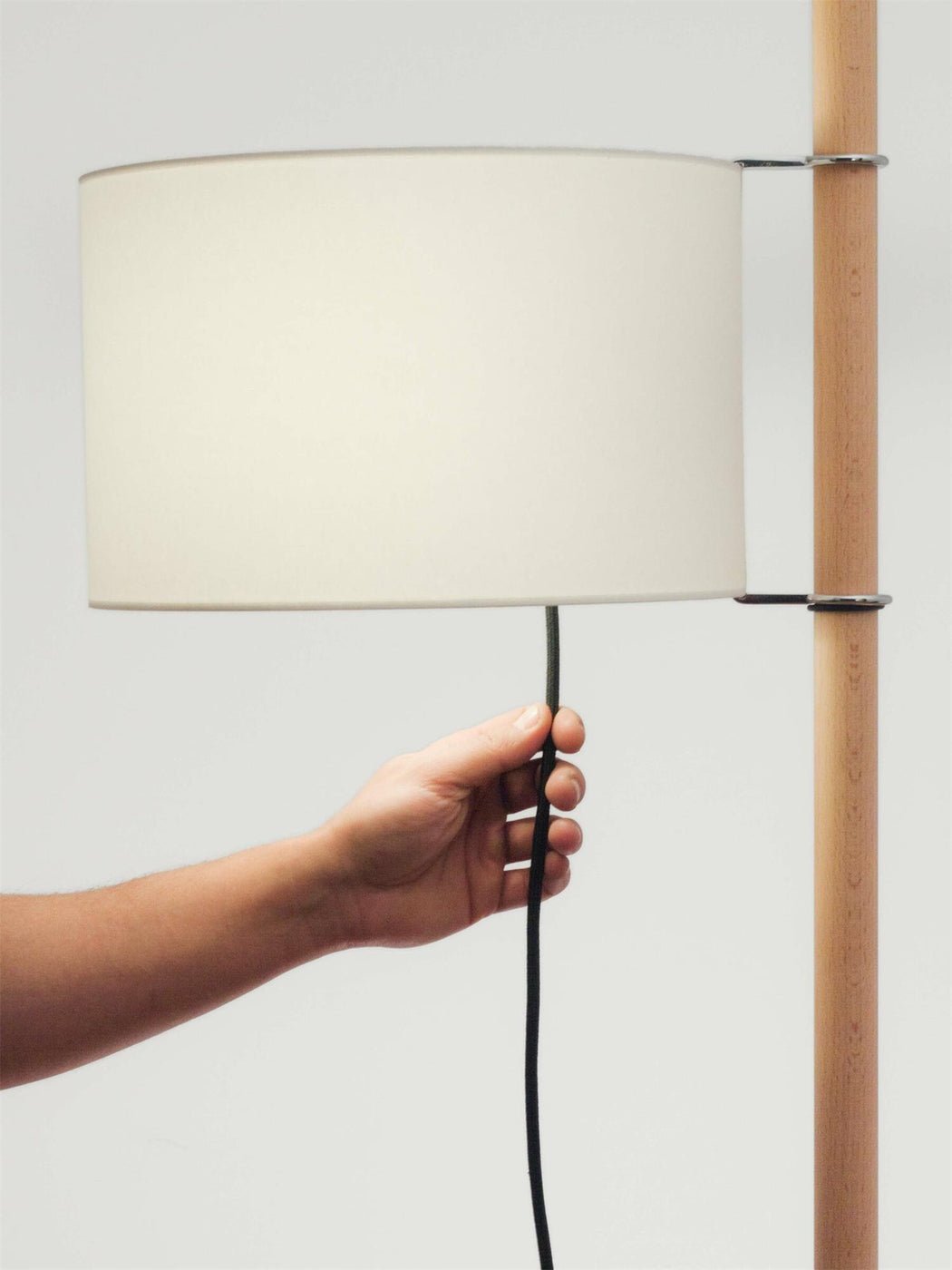 Torna Wood Fabric Floor Lamp - Letslighting