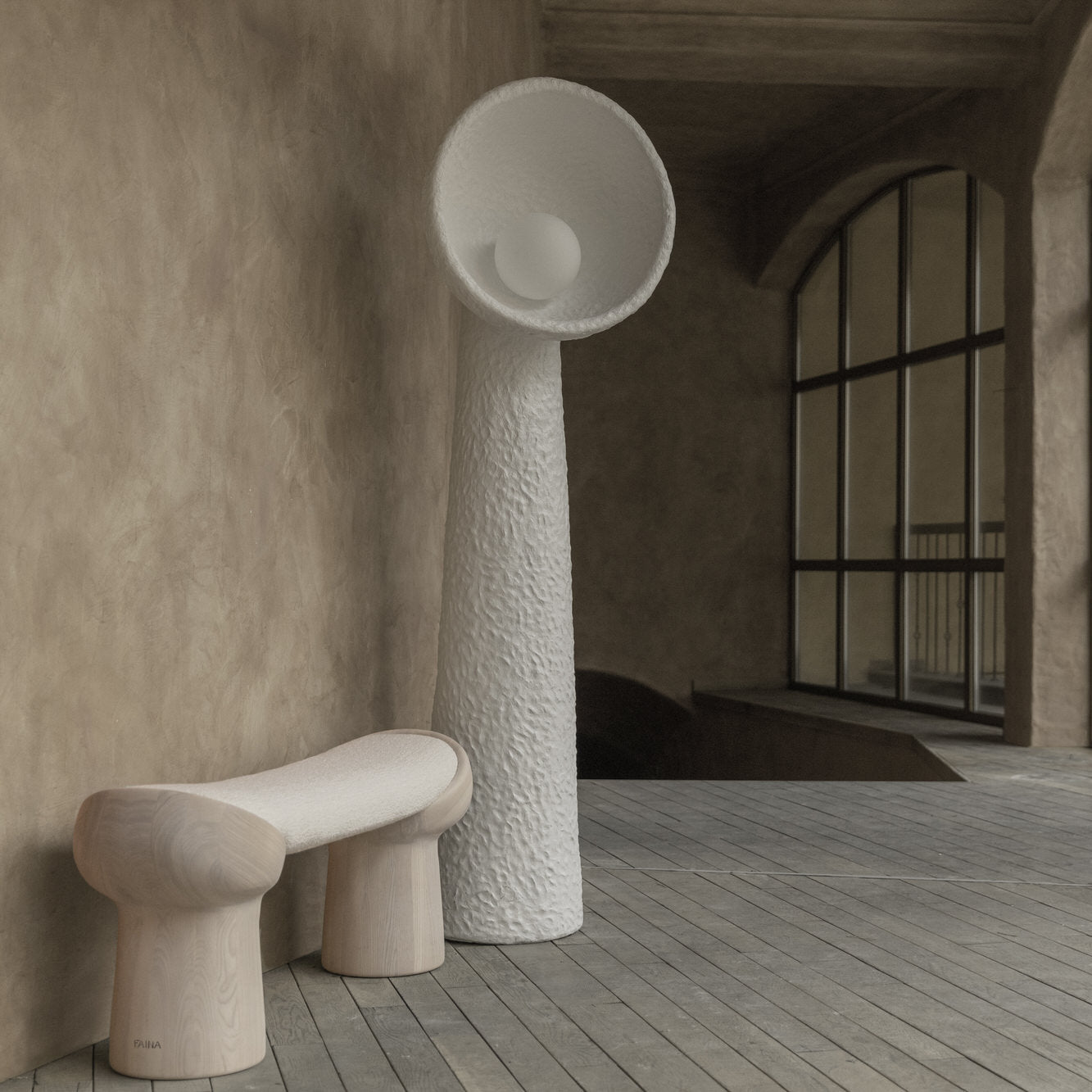 Ernionis Textured Ceramic Floor Lamp - Letslighting