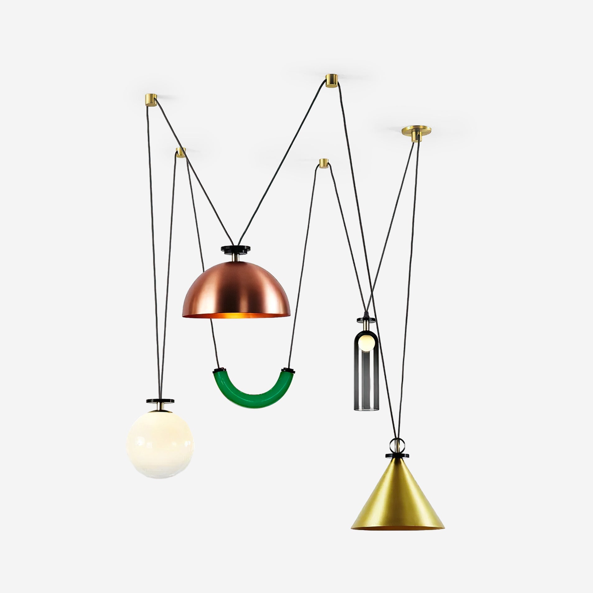 Lustra Chandelier Geometric Shape Art - Letslighting