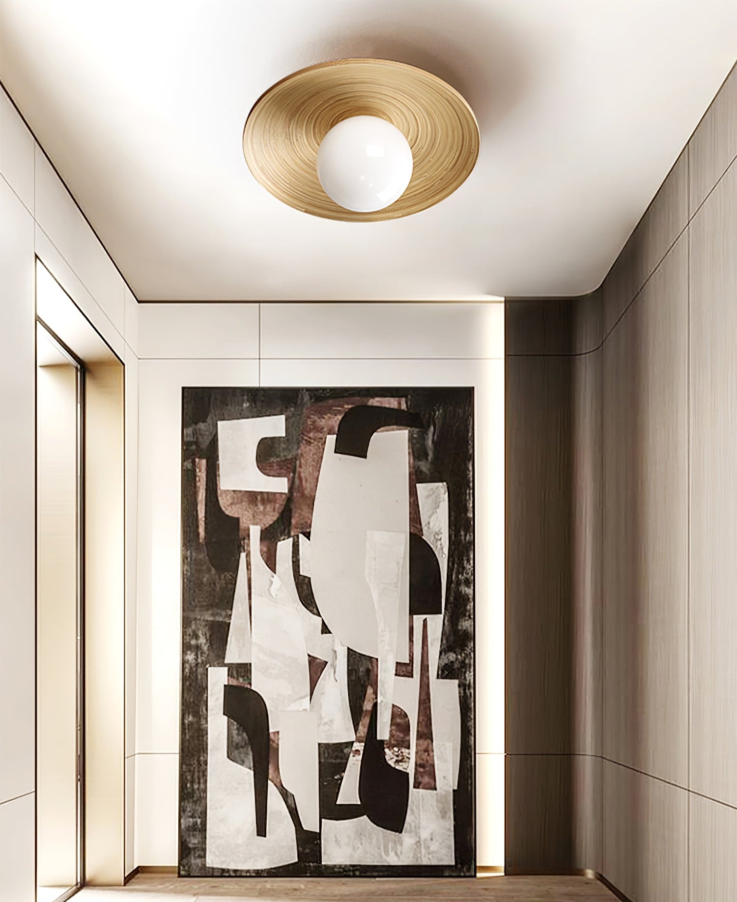 Lustra Ceiling Light Soluna Wood Orbital - Letslighting