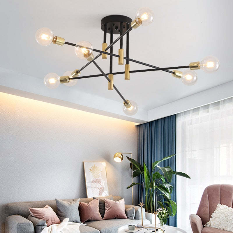 Valentina Retro Satellite Shape Ceiling Light 4/6/8 Head - Letslighting