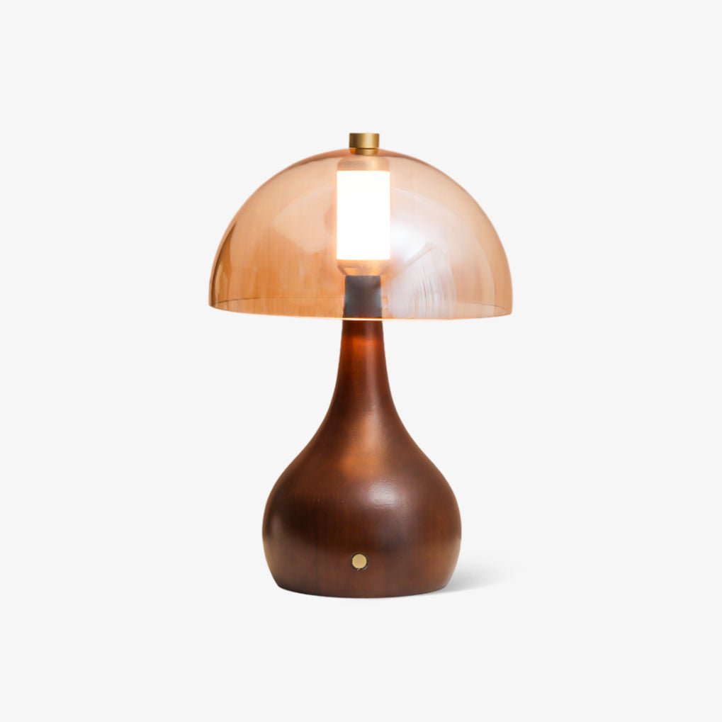 Aurae Wood & Glass Modern Table Lamp - Letslighting