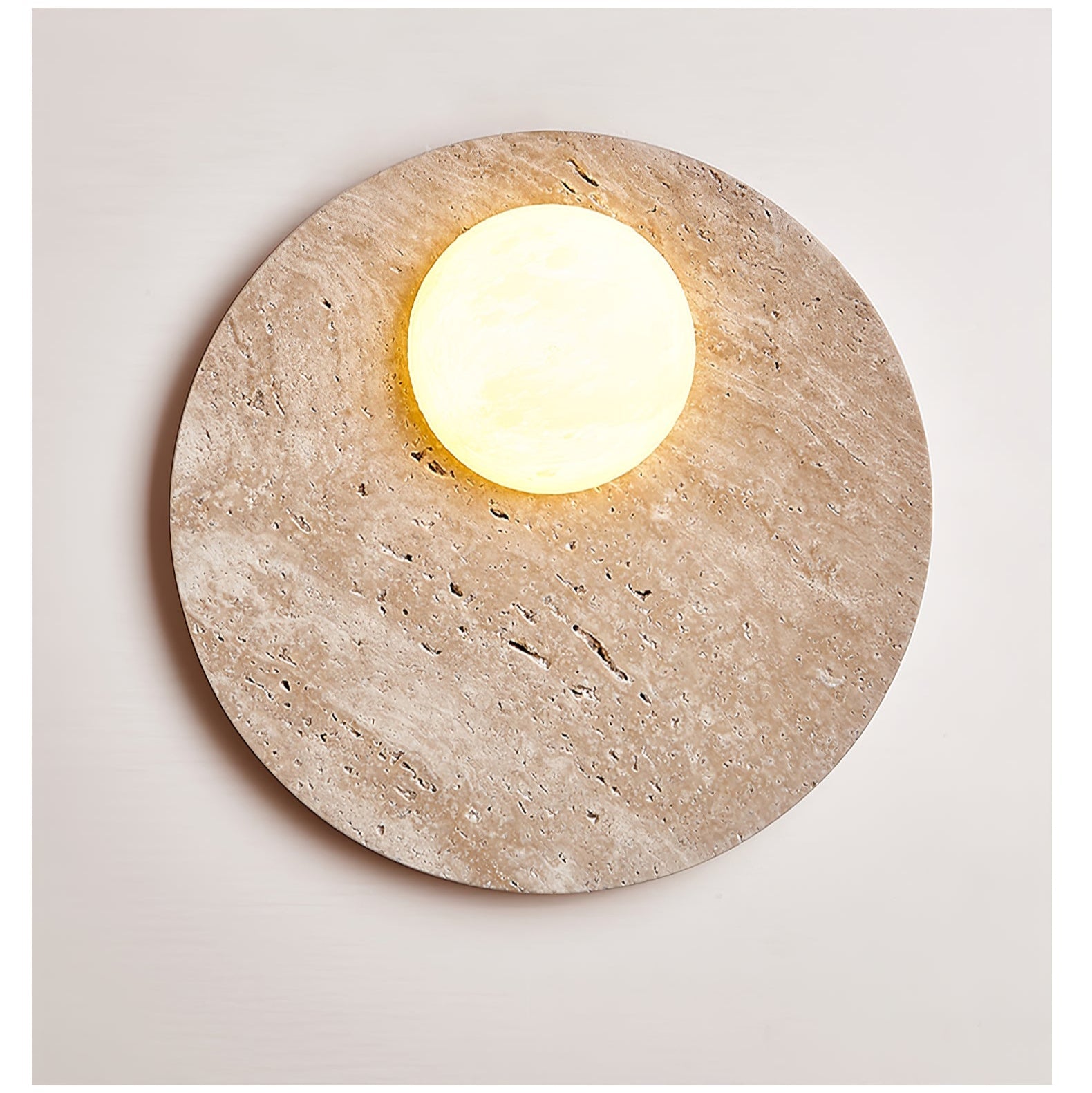 Moonwake Modern Travertine Wall Light