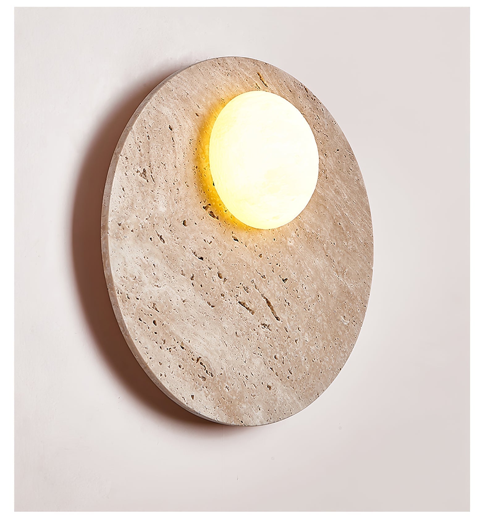 Moonwake Modern Travertine Wall Light