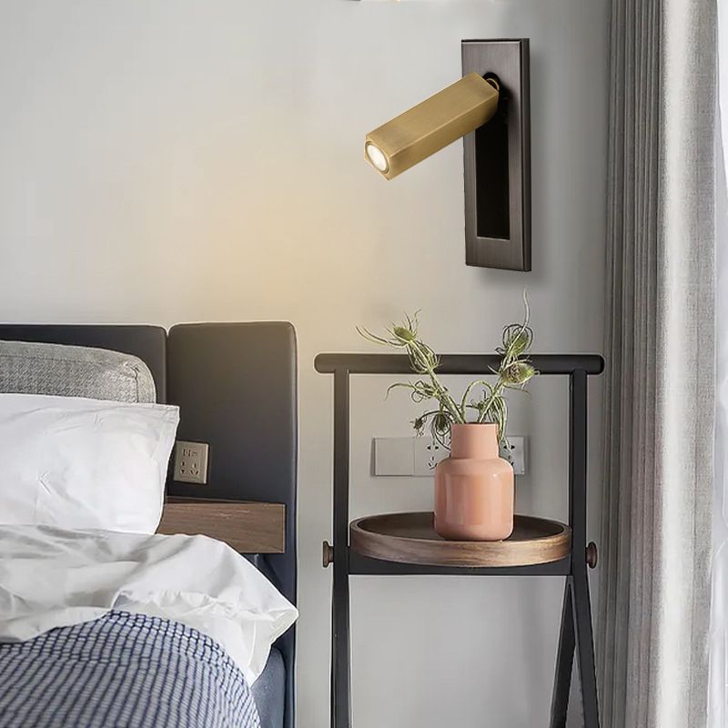 Arisha Modern Rotatable Embedded Bedside Sconce, Cylindrical/Square - Letslighting