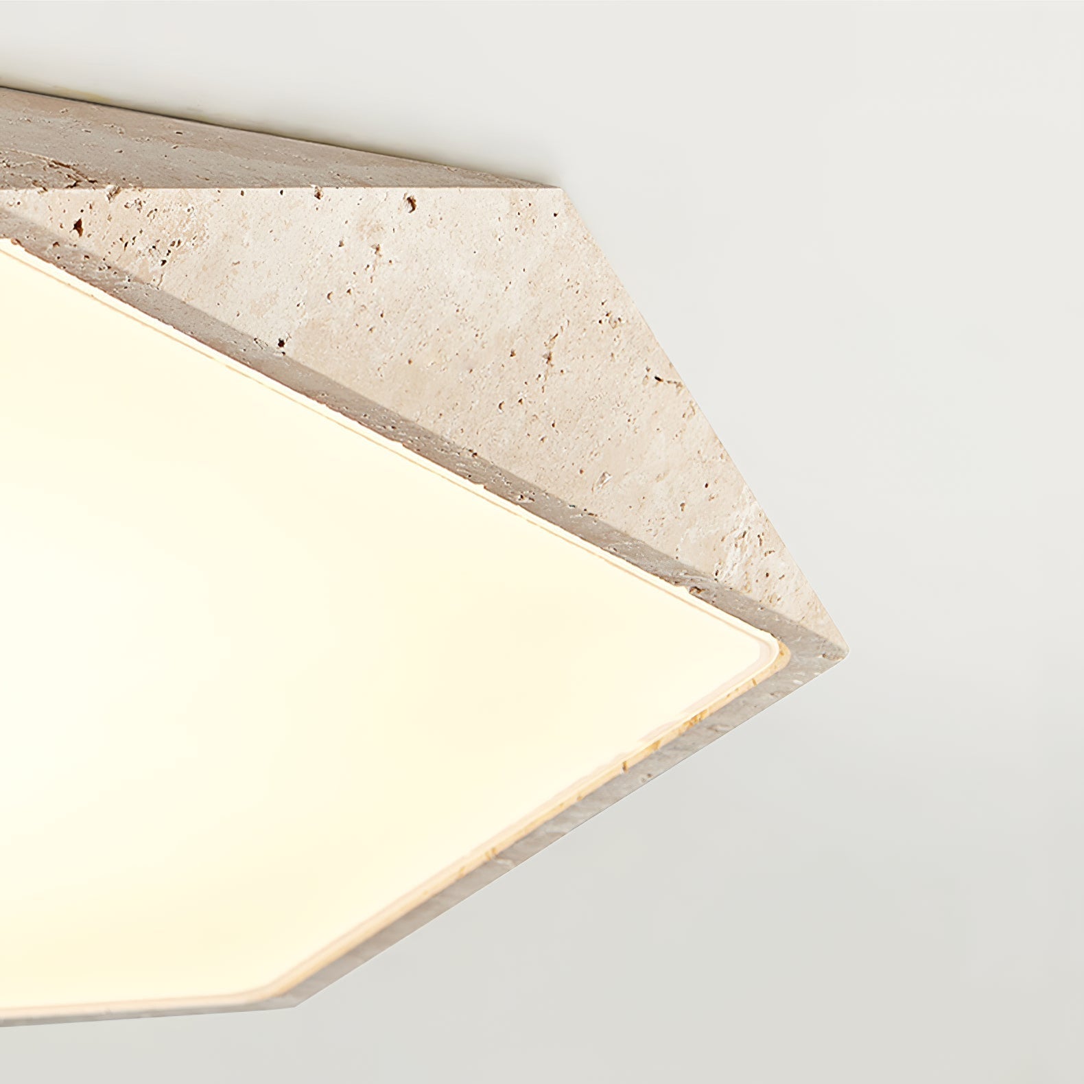 Lunarc Modern Travertine Ceiling Light
