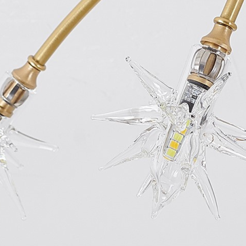 Arisha Art Deco Starry Metal Glass Flush Mount Ceiling Light - Letslighting