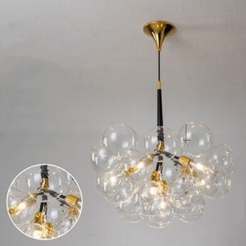 Valentina Nordic Luxury Clear Bubble Pendant Light - Letslighting