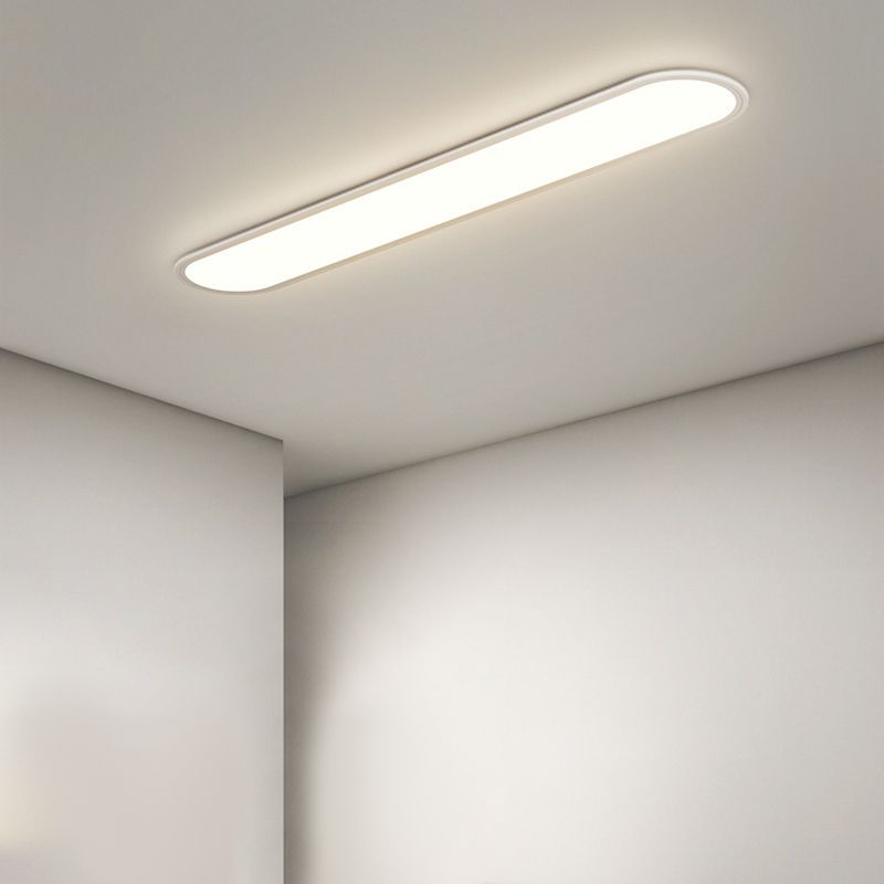 Arisha Flush Mount Ceiling Light Oval Minimalist Acrylic Dining Room - Letslighting