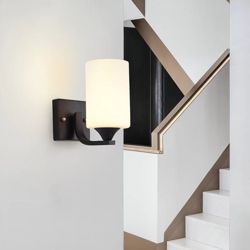 Kristy Minimalism Cylindrical Glass Art Vanity Wall Lamp - Letslighting