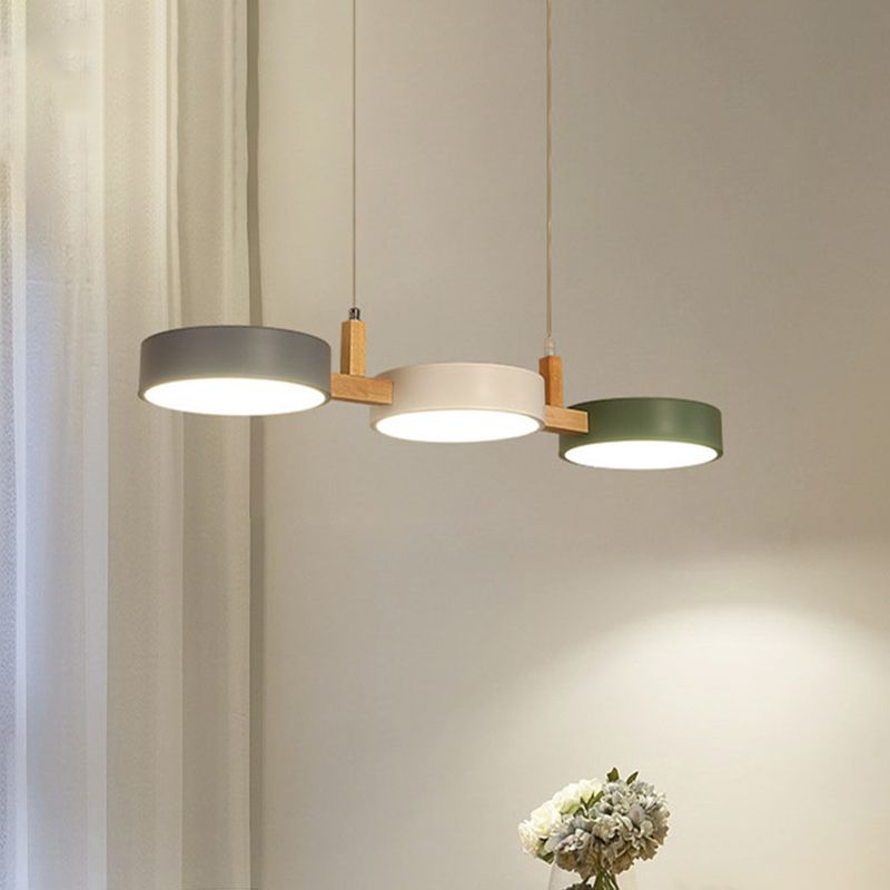 Valentina Modern Pendant Light  Metal Wood Living Room