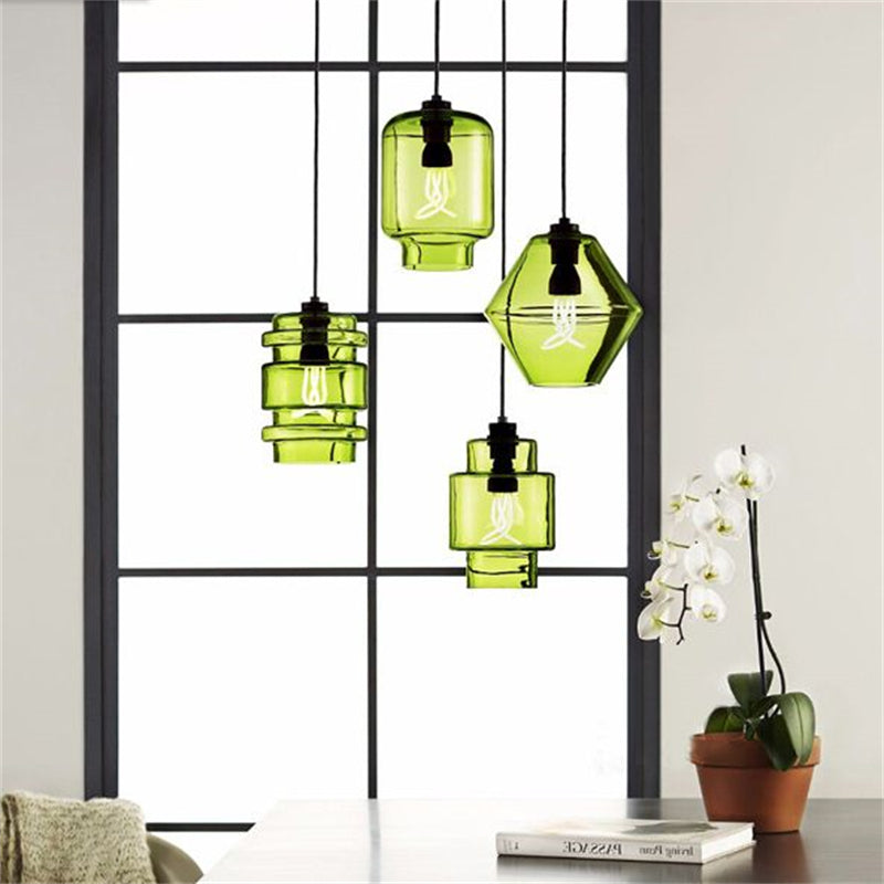 Arisha Modern Art Deco LED Cylindrical /Glass Pendant Light - Letslighting