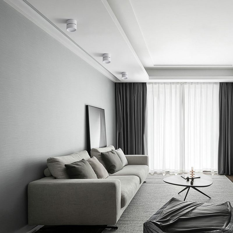 Arisha Flush Mount Ceiling Light Cylindrical Modern Metal Hallway
