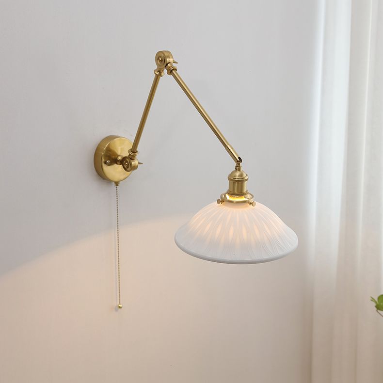 Arisha Wall Lamp Modern Drum Ceramics Adjustable - Letslighting