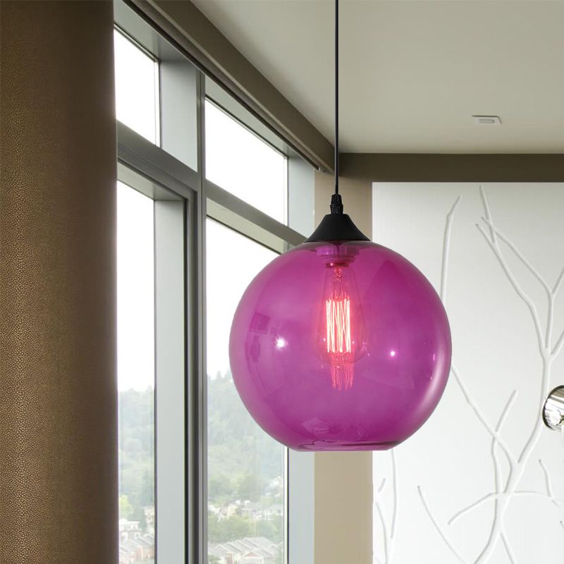 Valentina Modern Glass Globe Colorful Pendant Light - Letslighting