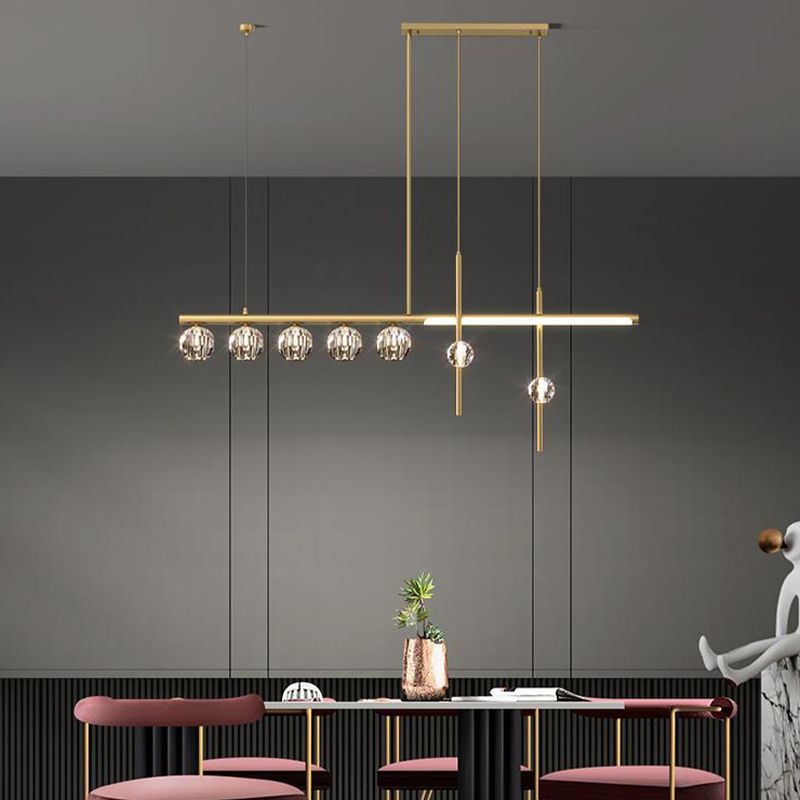 Kristy Metal & Crystal Pendant Light - Letslighting