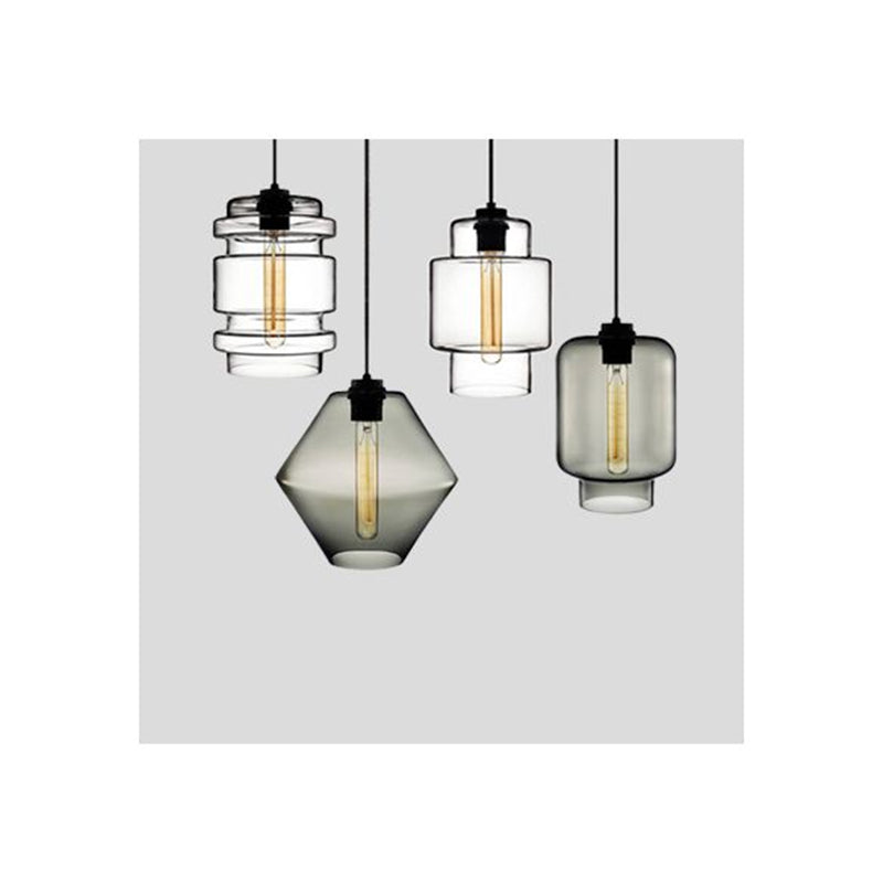 Arisha Modern Art Deco LED Cylindrical /Glass Pendant Light - Letslighting