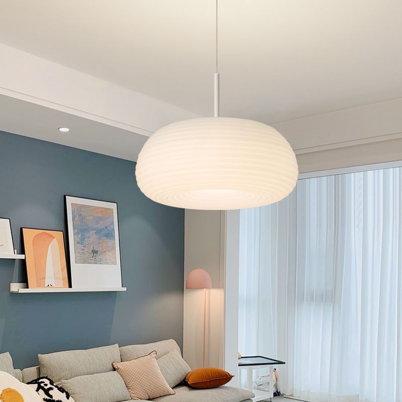 Ritta Drum Shape Pendant Light Metal & Acrylic