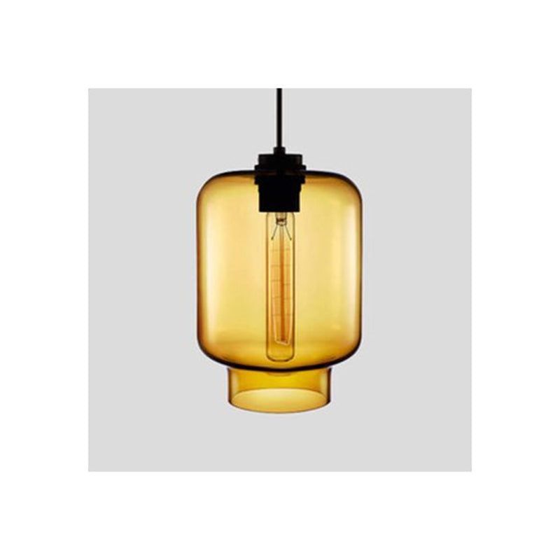 Arisha Modern Art Deco LED Cylindrical /Glass Pendant Light - Letslighting