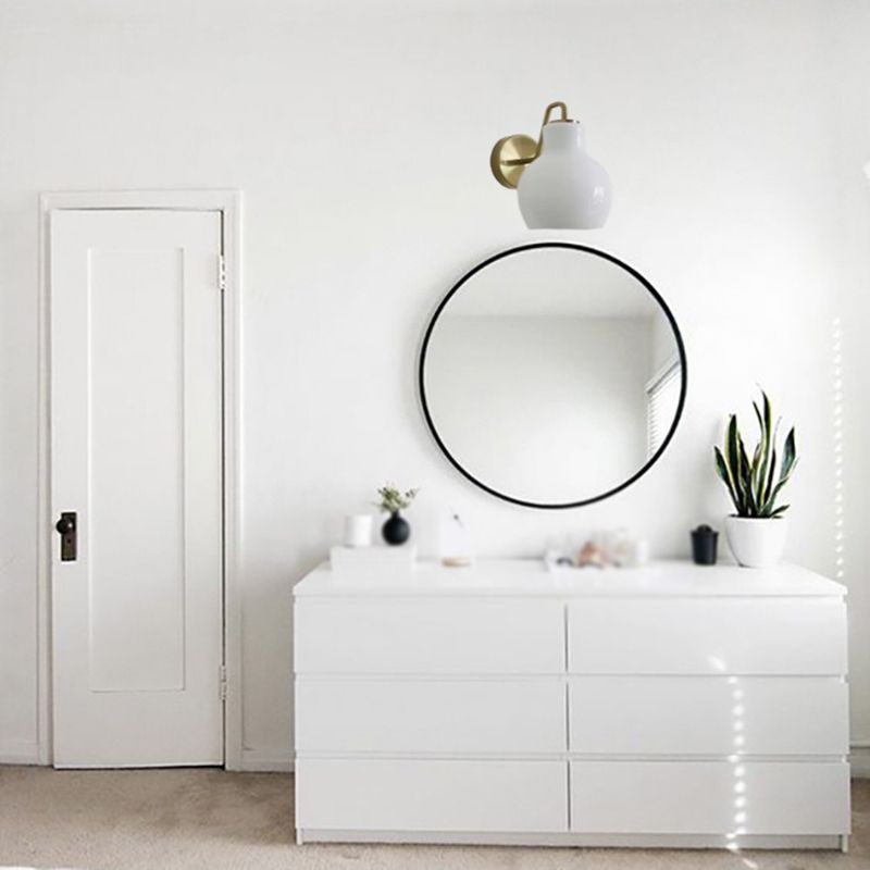 Valentina Vintage Dome LED Metal Glass Wall Lamp For Mirror