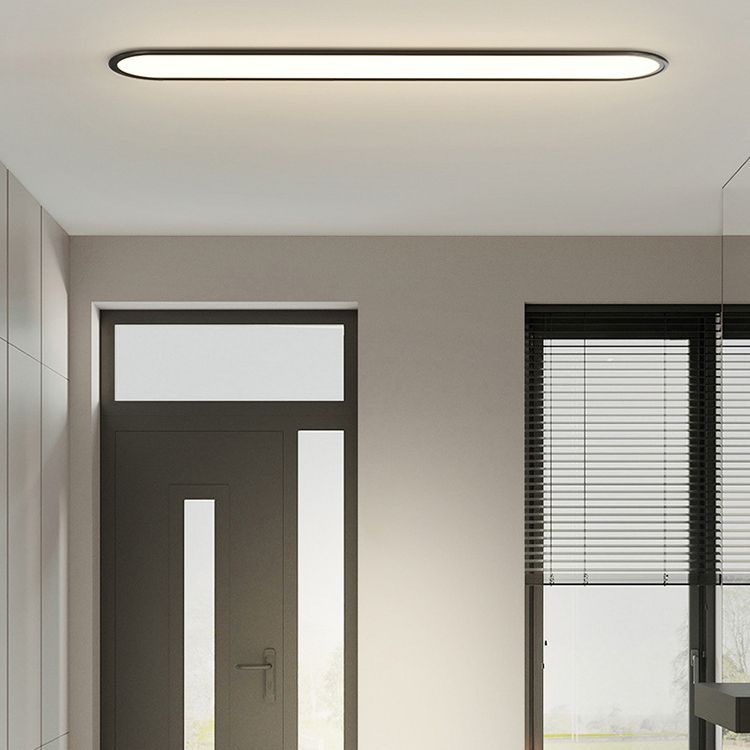 Arisha Flush Mount Ceiling Light Oval Minimalist Acrylic Dining Room - Letslighting