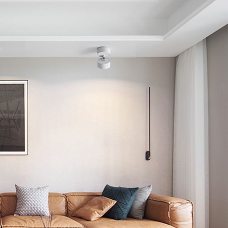 Arisha Flush Mount Ceiling Light Cylindrical Modern Metal Hallway