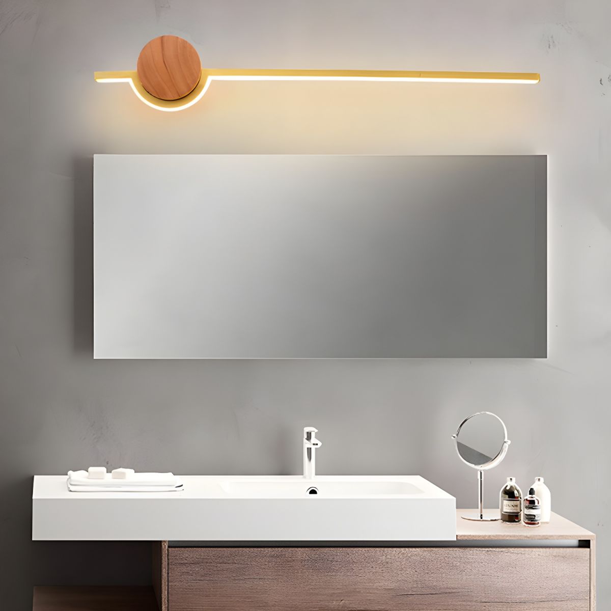 Arisha Nordic Linear Vanity Wall Lamp Bedroom - Letslighting