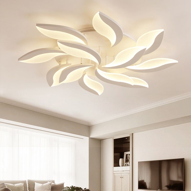 Arisha Minimalist Art Deco Flower Flush Mount Ceiling Light Living Room - Letslighting