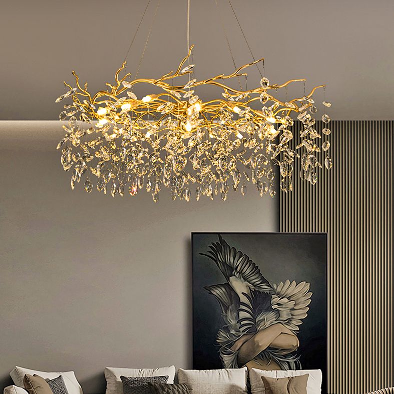 Kristy Contemporary Glass Crystal Chandelier