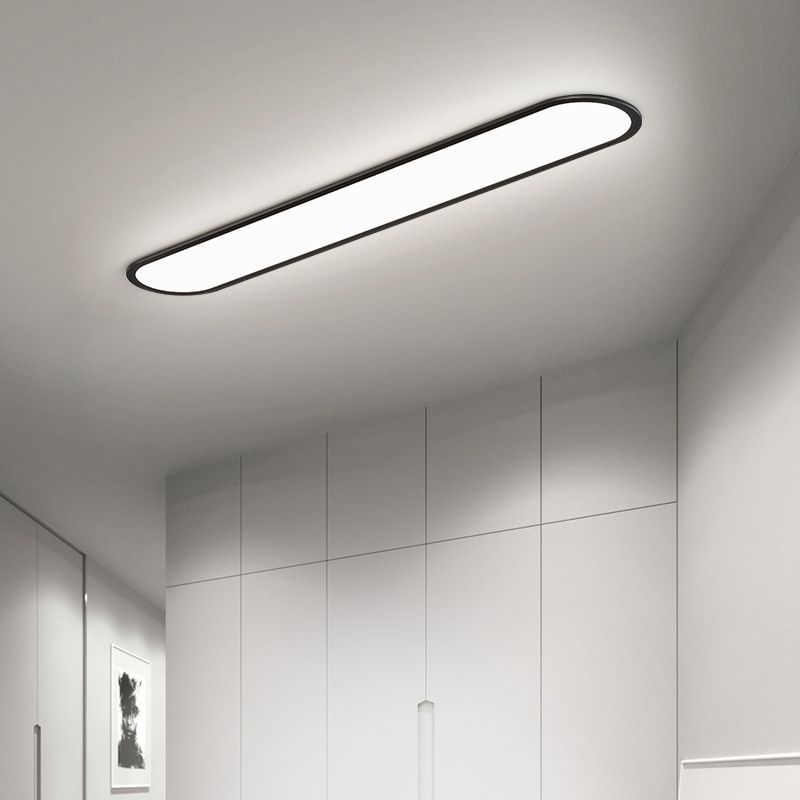 Arisha Flush Mount Ceiling Light Oval Minimalist Acrylic Dining Room - Letslighting