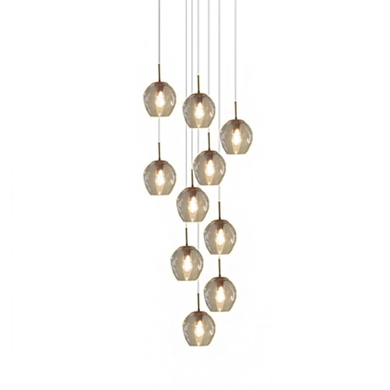 Valentina Modern Ball Glass Chandelier Living Room Staircase - Letslighting