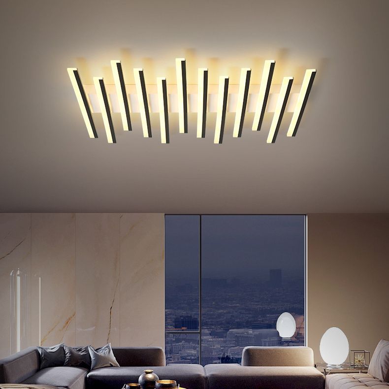 Arisha Flush Mount Ceiling Light Linear Modern Living Room - Letslighting
