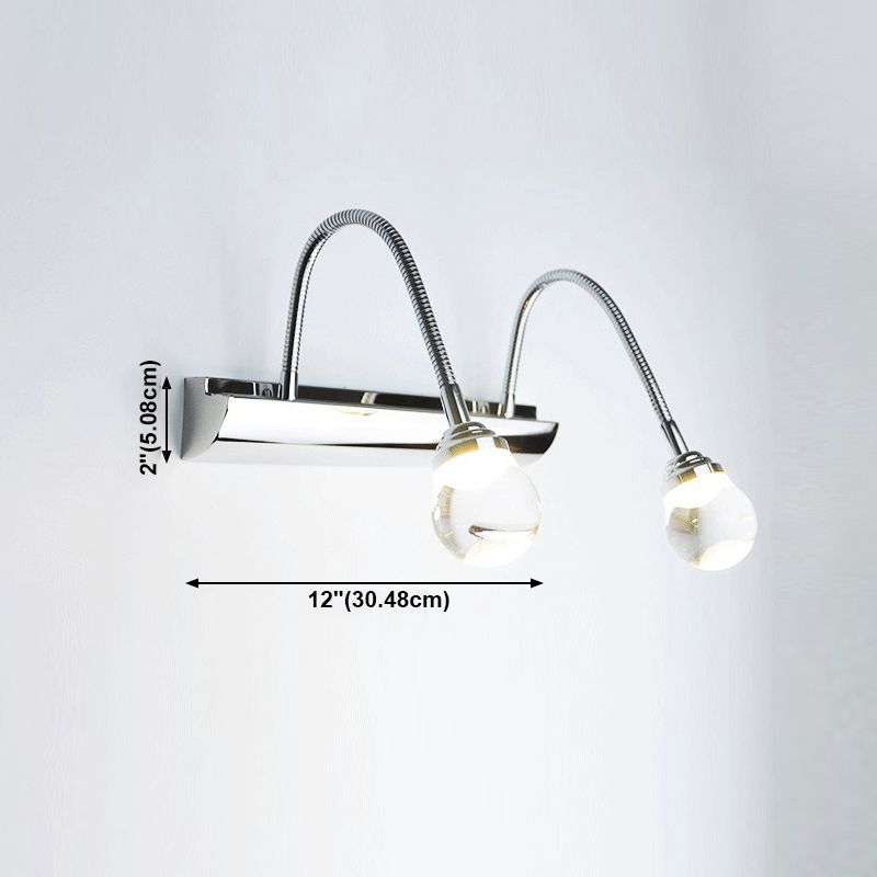 Arisha Modern Curve Around Steel Acrylic Wall Lamp - Letslighting