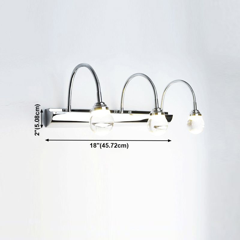 Arisha Modern Curve Around Steel Acrylic Wall Lamp - Letslighting
