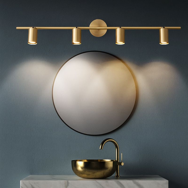 Arisha Modern Cylinder Rotatable Spotlight Wall Lamp Brass - Letslighting