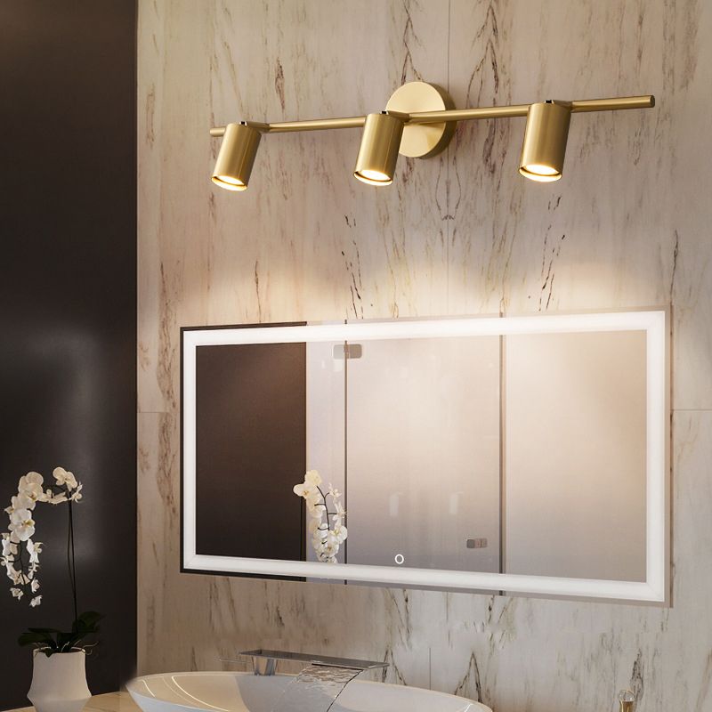 Arisha Modern Cylinder Rotatable Spotlight Wall Lamp Brass - Letslighting