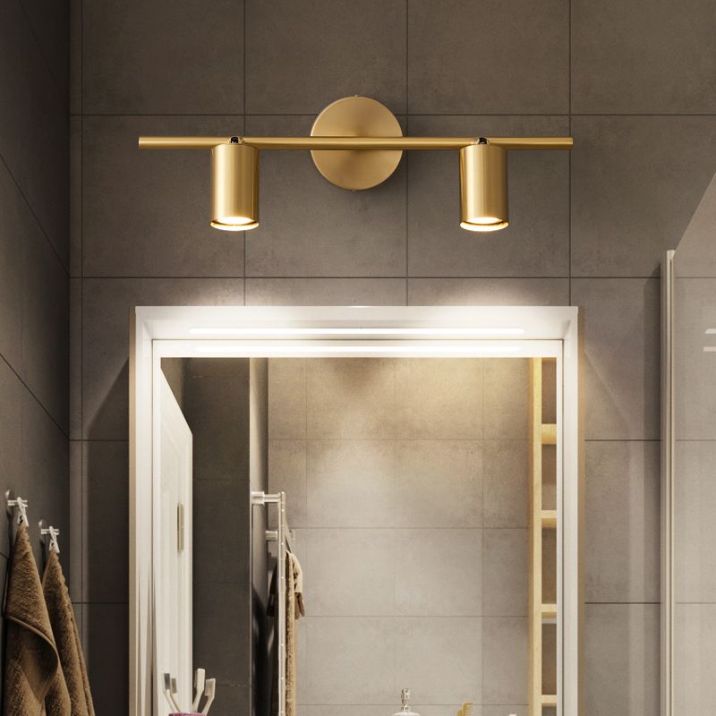 Arisha Modern Cylinder Rotatable Spotlight Wall Lamp Brass - Letslighting